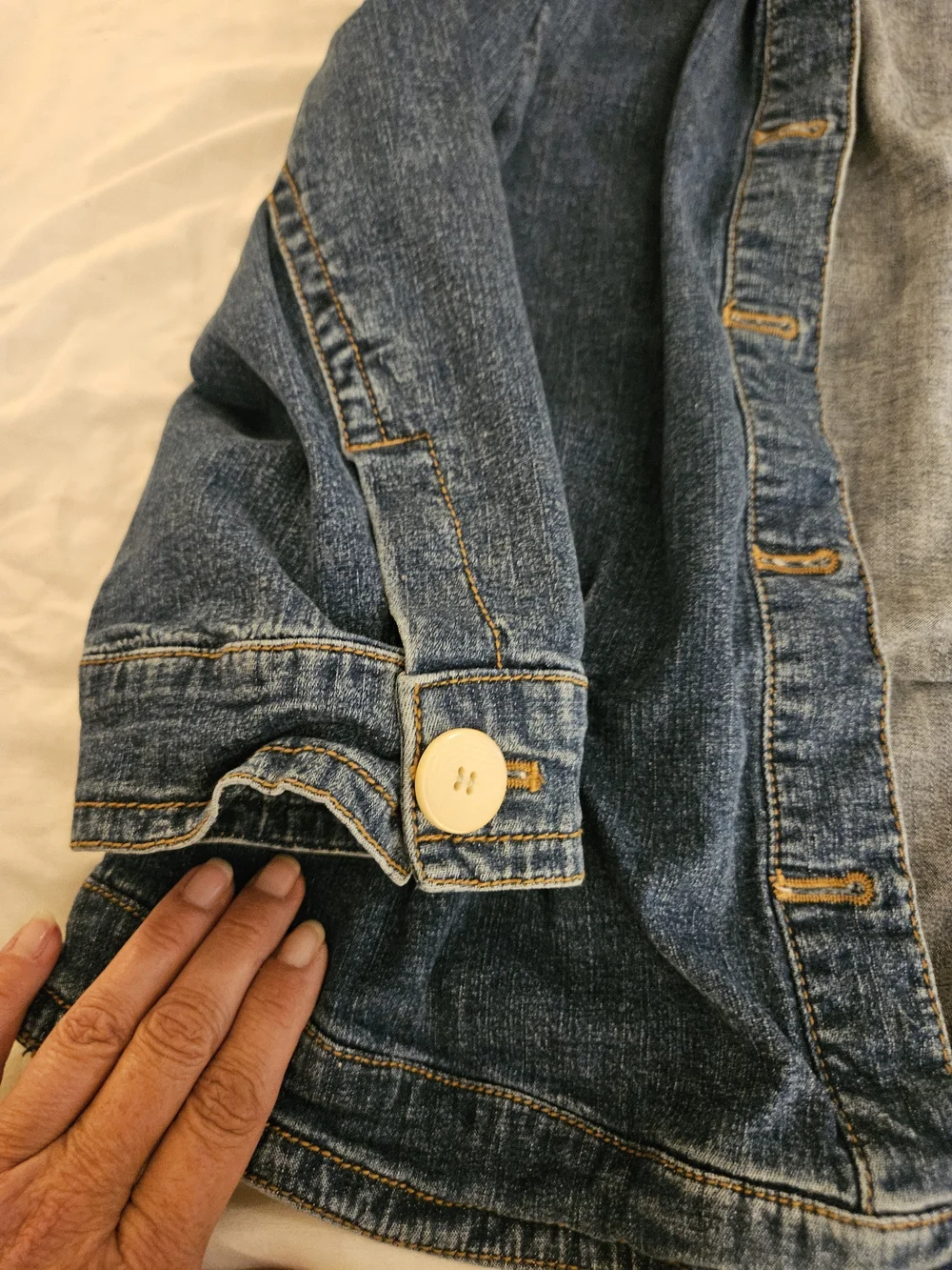 Coldwater Creek Kids Dark Denim Jacket with Contrast Buttons